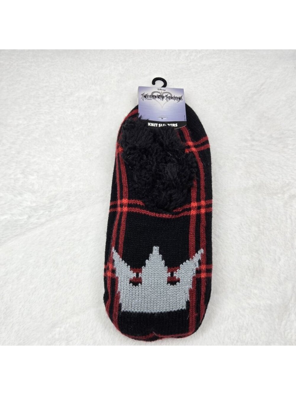 NEW DISNEY KINGDOM HEART Womens Thick Knit Sherpa Slipper Socks Grippers